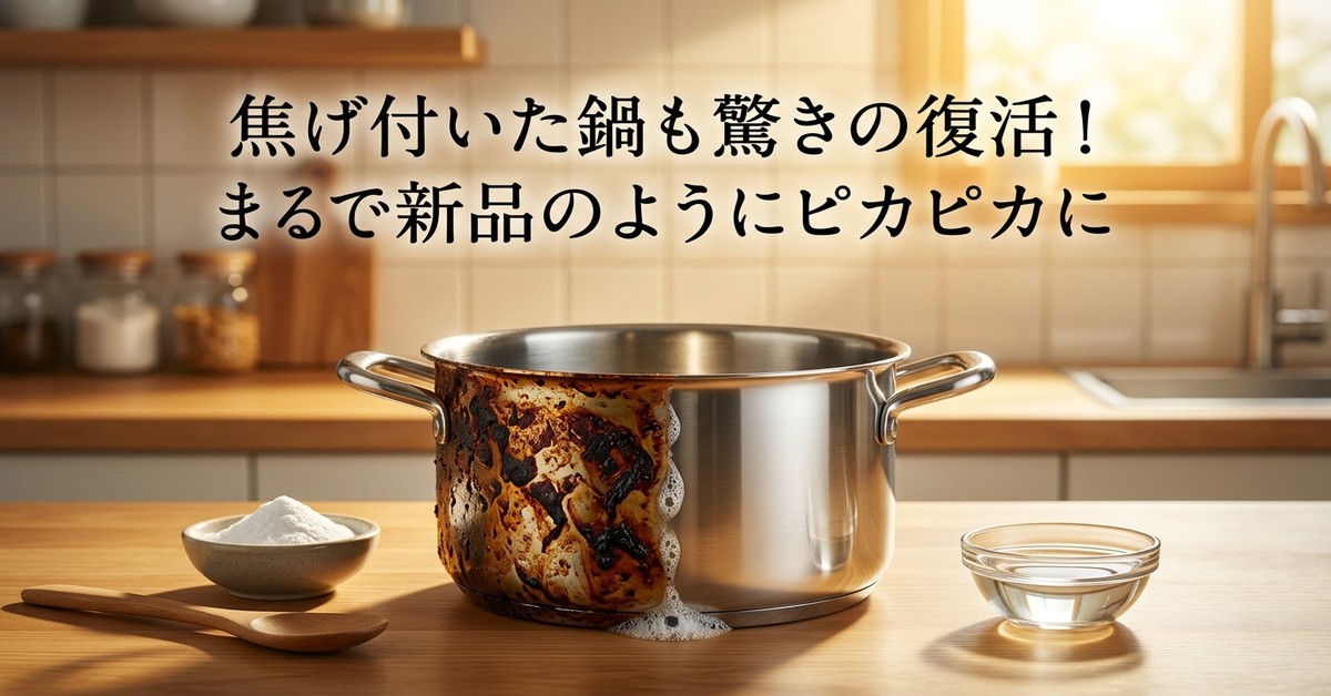重曹と酢で焦げ付いた鍋を効果的に掃除する方法