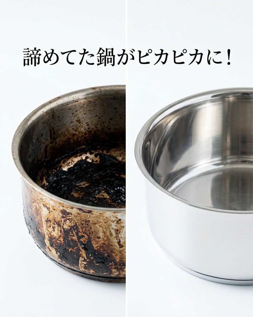 重曹と酢で頑固な焦げ付き鍋を綺麗にする手順とコツ